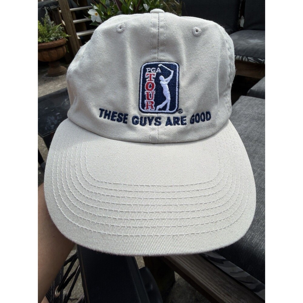 PGA Tour These Guys Are Good Slideback Hat Tan OSFM Adjustable AT&T  The Game